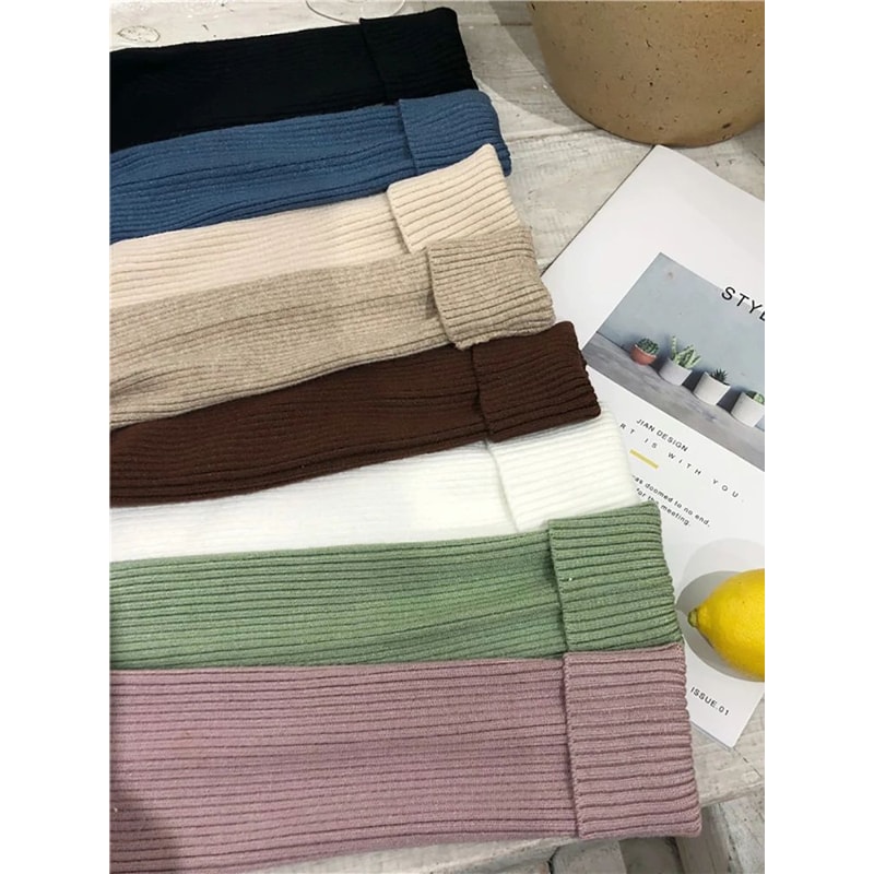 Womens Korean Slim Turtleneck Knitted Sweater For Autumn And Winter 5