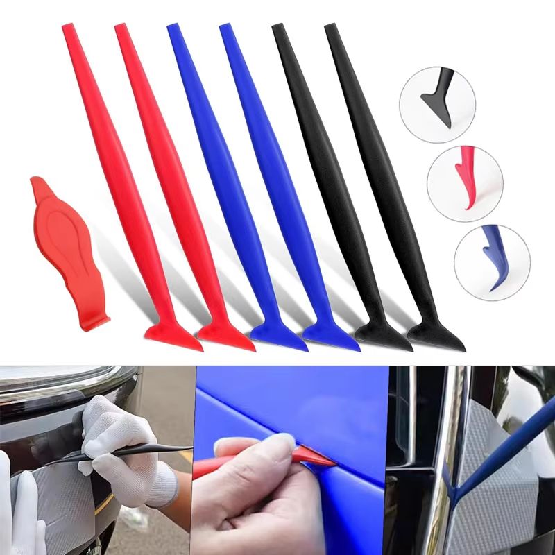 Car Wrap Vinyl Installation Micro Squeegee And Curved Slot Tool Set 4