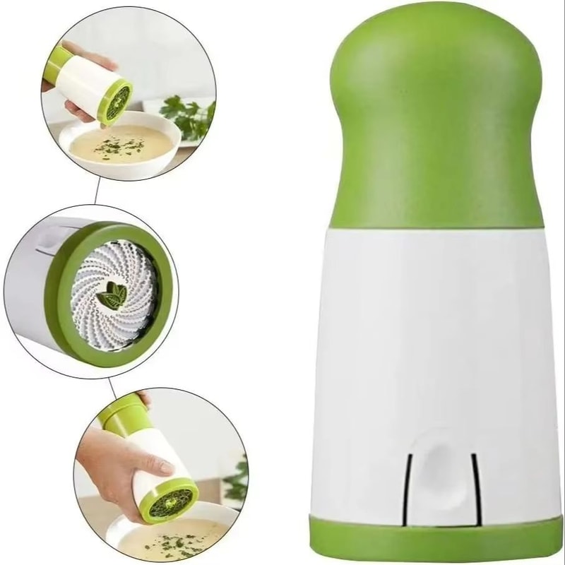 Manual Herb Grinder And Vegetable Cutter Spice Mill For Cilantro Parsley And Chili 5