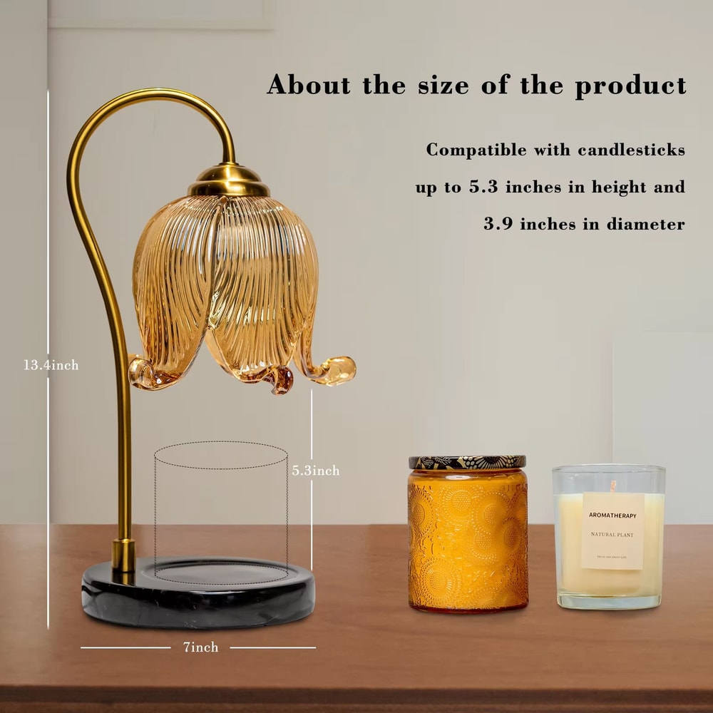 French Retro Tulip Flower Warm Candle Lamp For Bedroom And Table 5