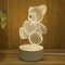 3D Creative Bear Acrylic USB LED Night Light For Home And Holiday Decor 0