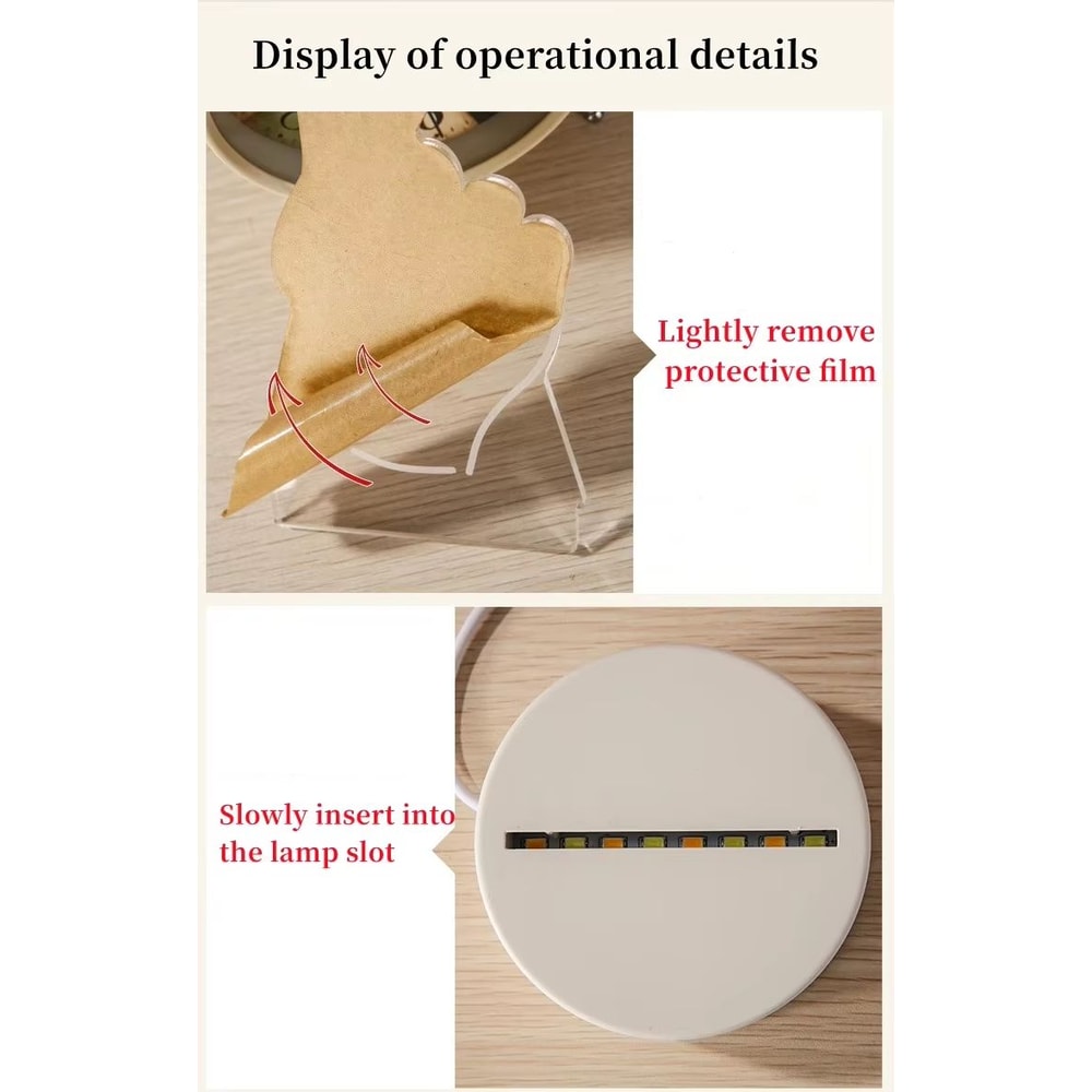 3D Creative Bear Acrylic USB LED Night Light For Home And Holiday Decor 4