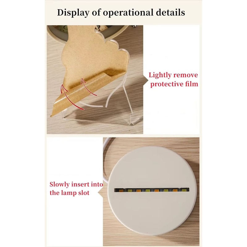 3D Creative Bear Acrylic USB LED Night Light For Home And Holiday Decor 4