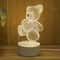 3D Creative Bear Acrylic USB LED Night Light For Home And Holiday Decor 6