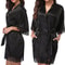 Glossy Ice Silk Nightgown Robe For Women Plus Size Comfort Sleepwear 0
