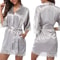 Glossy Ice Silk Nightgown Robe For Women Plus Size Comfort Sleepwear 1