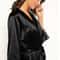 Glossy Ice Silk Nightgown Robe For Women Plus Size Comfort Sleepwear 4