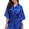 Silk Satin Kimono Robe For Women Navy Blue Bridesmaid Dressing Gown 16