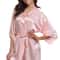 Silk Satin Kimono Robe For Women Navy Blue Bridesmaid Dressing Gown 1