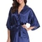 Silk Satin Kimono Robe For Women Navy Blue Bridesmaid Dressing Gown 7