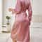 Womens Floral Silk Loungewear Robe With Long Sleeves AllSeason Comfort 1