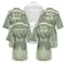 Grass Green Satin Bridal Party Robes With White Letter Bridesmaid Style 0