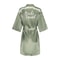 Grass Green Satin Bridal Party Robes With White Letter Bridesmaid Style 16
