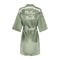 Grass Green Satin Bridal Party Robes With White Letter Bridesmaid Style 4