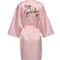 Team Bride Satin Kimono Robe With Black Letters For Wedding Party 14