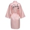 Team Bride Satin Kimono Robe With Black Letters For Wedding Party 15