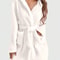 Womens Cozy Hooded Fleece Robe With Belt For Autumn Winter Loungewear 11