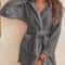 Womens Cozy Hooded Fleece Robe With Belt For Autumn Winter Loungewear 5