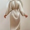 Womens Elegant Satin Robe With Belt For Silky Comfort Loungewear 1