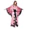 Womens Long Black Silk Satin Lace Trim Kimono Robe For Photo Shoot And Wedding 10