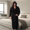 Mens Hooded Flannel Bathrobe Long Soft Lounging Sleepwear Robe 0