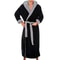 Mens Hooded Flannel Bathrobe Long Soft Lounging Sleepwear Robe 9