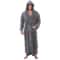 Mens Hooded Flannel Bathrobe Long Soft Lounging Sleepwear Robe 6