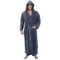 Mens Hooded Flannel Bathrobe Long Soft Lounging Sleepwear Robe 8
