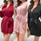 Womens Short Silky Satin Kimono Robe For Bride And Bridesmaids 0