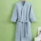 Unisex Cotton Waffle QuickDry Bathrobe For Couples AllSeason Home Spa Wear 3