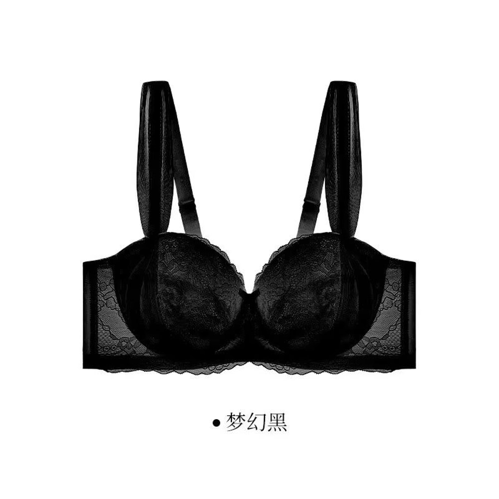 Womens French Lace PushUp Bra For Large Chest Support And AntiSagging 6