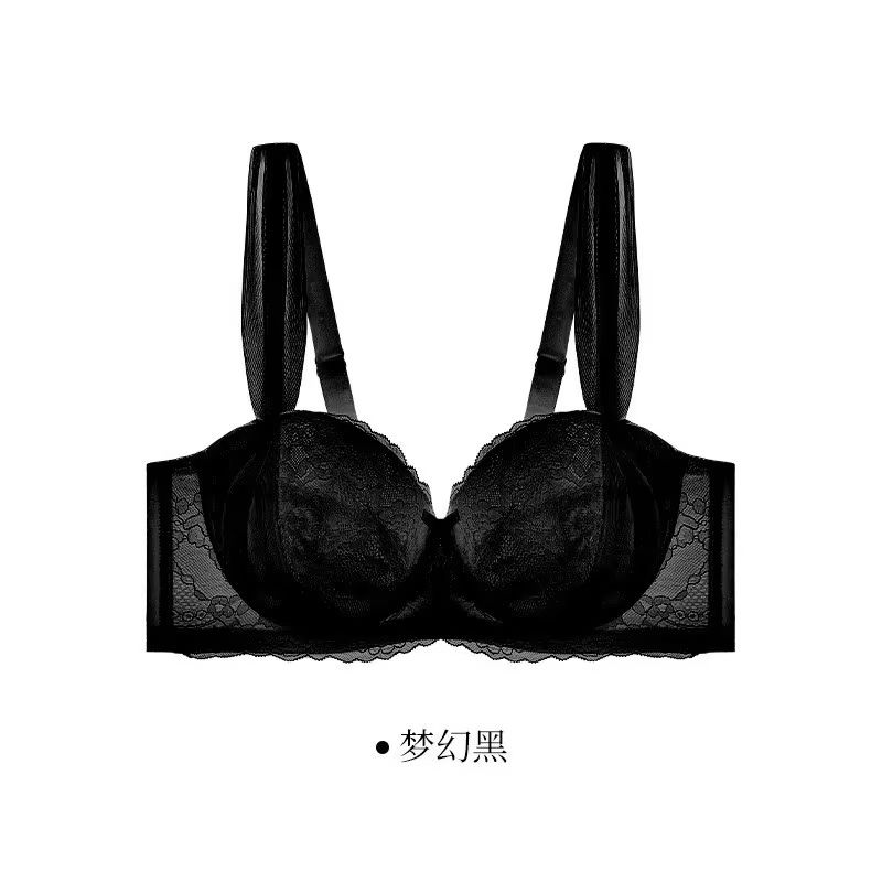 Womens French Lace PushUp Bra For Large Chest Support And AntiSagging 6