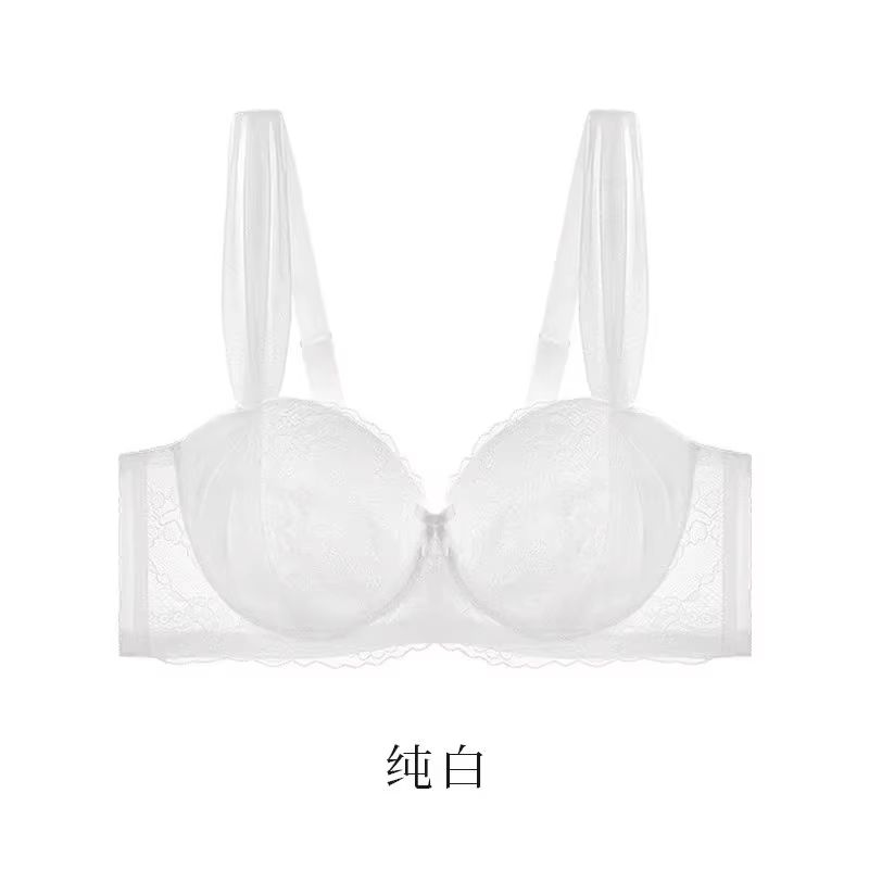 Womens French Lace PushUp Bra For Large Chest Support And AntiSagging 8