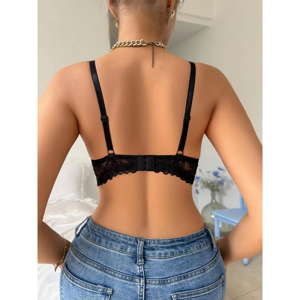 Womens 34 Lace PushUp Underwire Bra AntiSagging Breathable Comfort 1