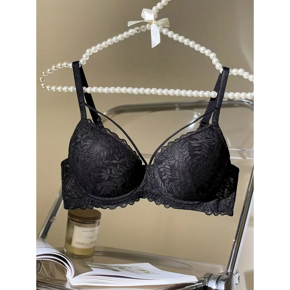 Womens 34 Lace PushUp Underwire Bra AntiSagging Breathable Comfort 4
