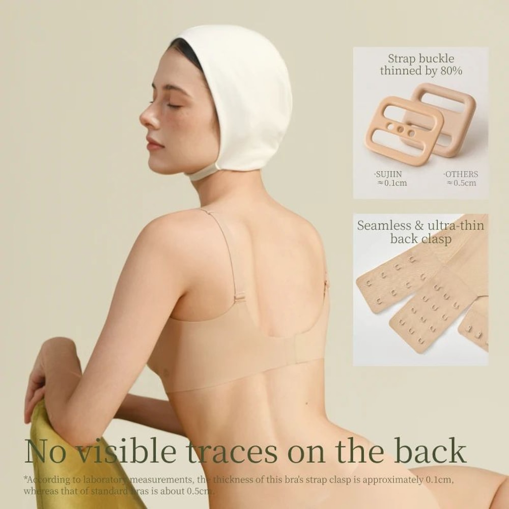 SUJIIN Seamless Wireless PushUp Bralette Soft Support Padded Smooth Bra 1