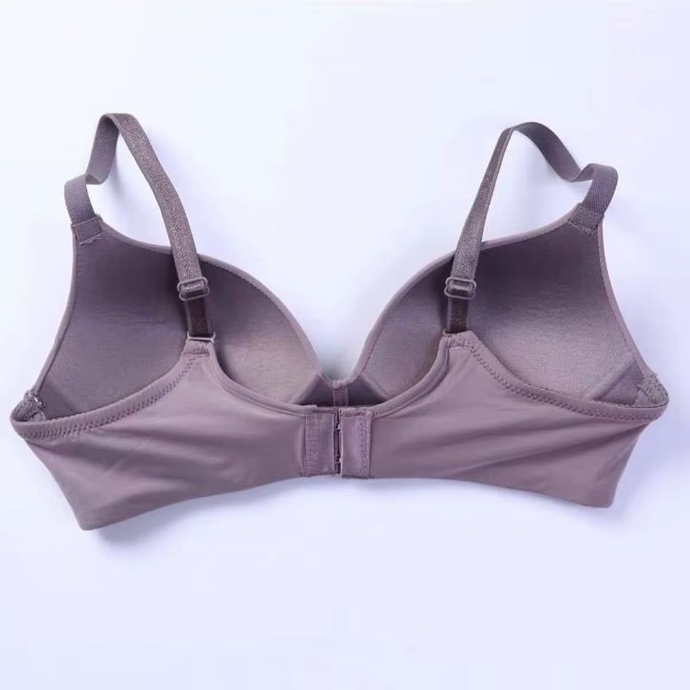 Womens Ice Silk Wireless PushUp Seamless Bra Comfortable Gather Lingerie 1