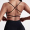 Premium Womens Crossback Sports Bra With BuiltIn Chest Pads For Gym Yoga Fitness 3