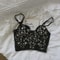 Elegant Lace Embroidered Halfcup Corset Bralette With Steel Ring Support 4