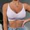 Womens Ice Silk Seamless WireFree Padded Bra With Wavy Edge Comfortable Support 5