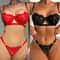 Womens Fairy Embroidery Lace PushUp Bra And Brief Set Delicate Underwear 2