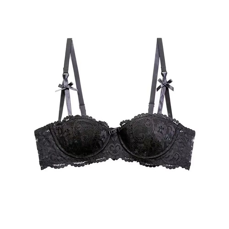 Sexy Lace HalfCup PushUp Bralette For Women With Deep V And Breathable Design 6