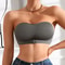 Womens Ice Silk Seamless Strapless Padded SlipProof OnePiece Bralette 2