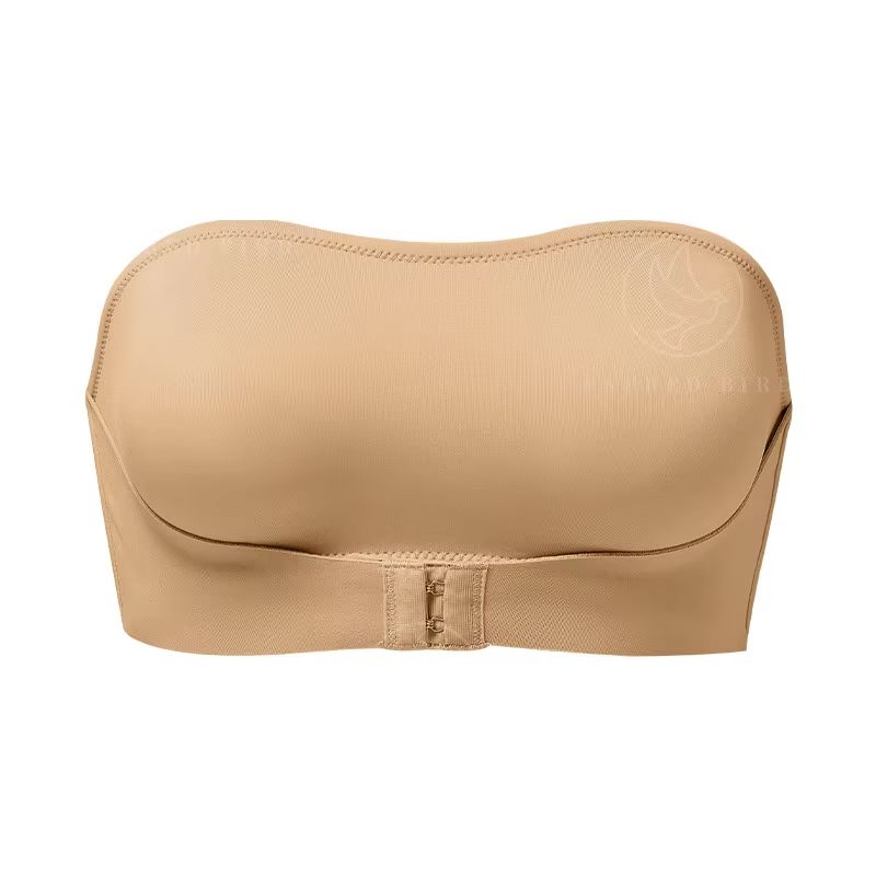 Womens Ice Silk Seamless Strapless Padded SlipProof OnePiece Bralette 11