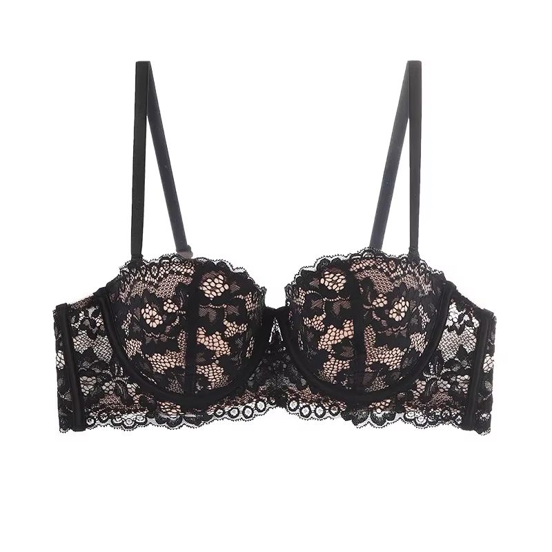 Sexy Floral Lace HalfCup PushUp Bra For Women Underwire Comfort Lingerie 4