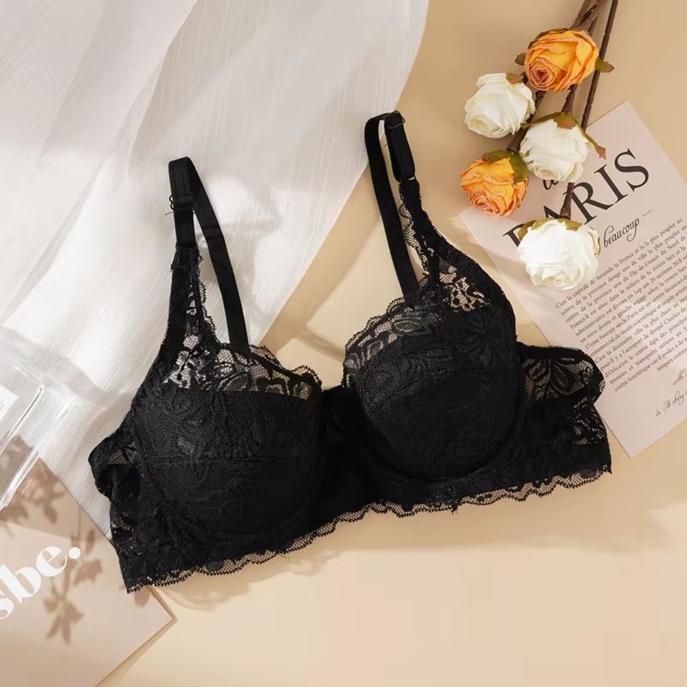 Womens Sexy Lace PushUp Bra With Embroidered Detail Padded Support And Underwire 7
