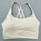 Solid Color Cross Back High Support Workout Bra For Women 3