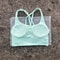 Solid Color Cross Back High Support Workout Bra For Women 5