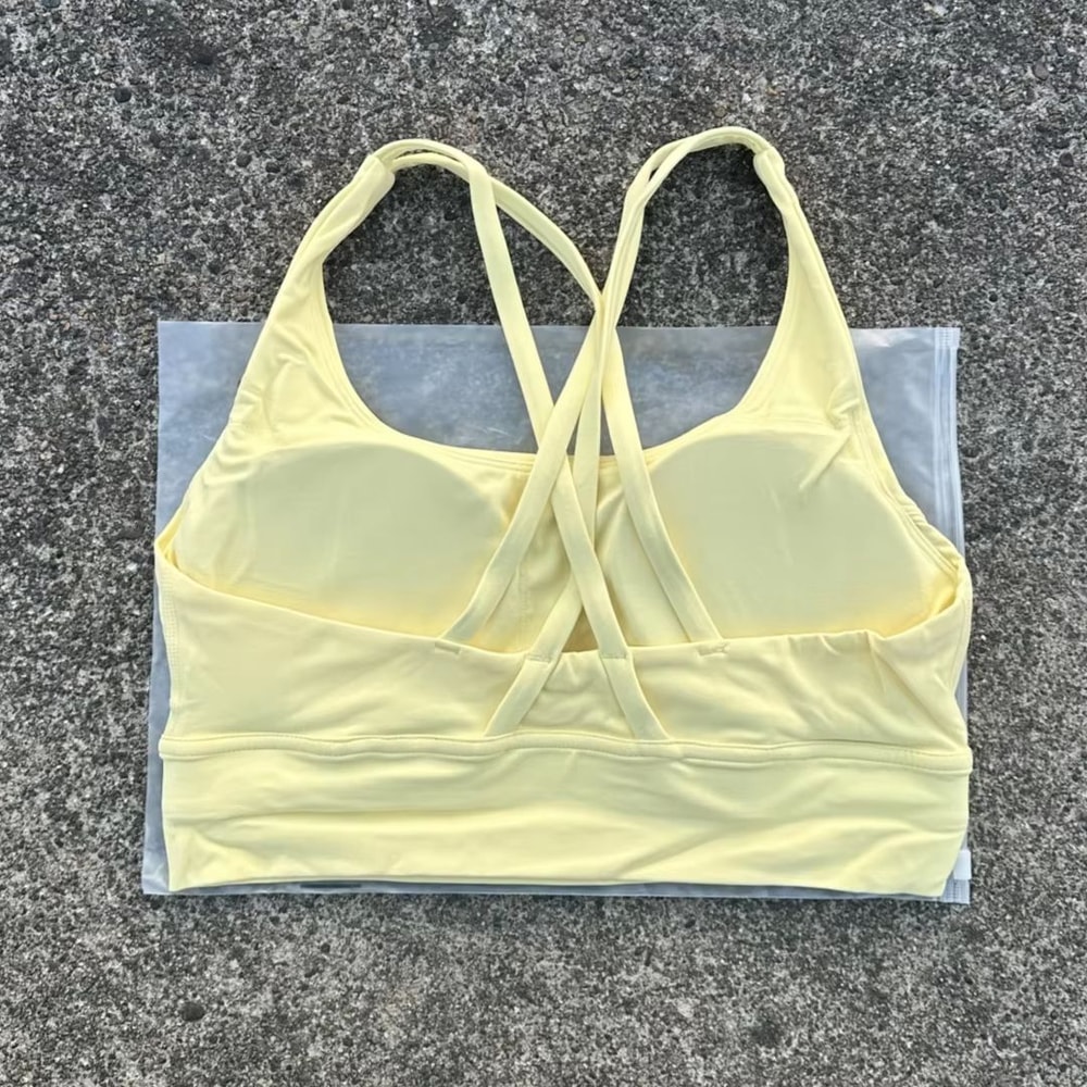 Solid Color Cross Back High Support Workout Bra For Women 19