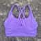 Solid Color Cross Back High Support Workout Bra For Women 6